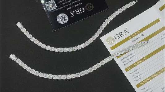 6mm Moissanite Tennis Bracelet in 925 Sterling Silver
